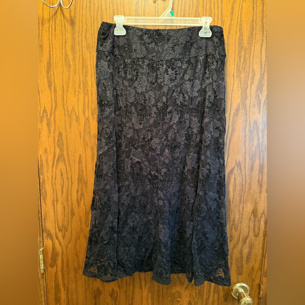 Elegant Black Lace Skirt